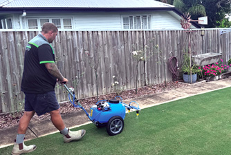 Greens Keeper GK30 sprayer being used on a bowling green