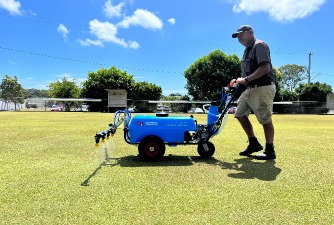 Greens Keeper GK75 sprayer in use on turf